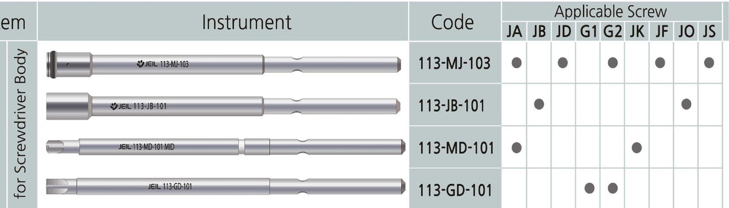 Jeil Medical / Driver Shaft for Screwdriver body